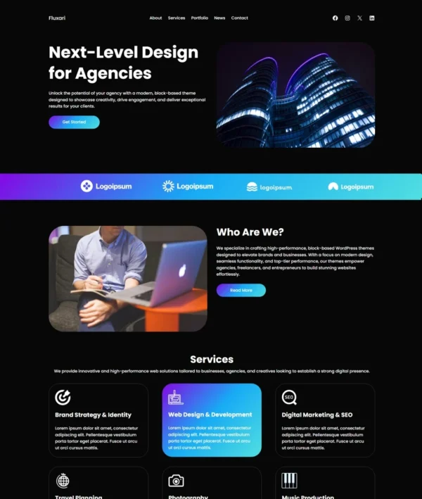 Fluxari Wordpress Theme