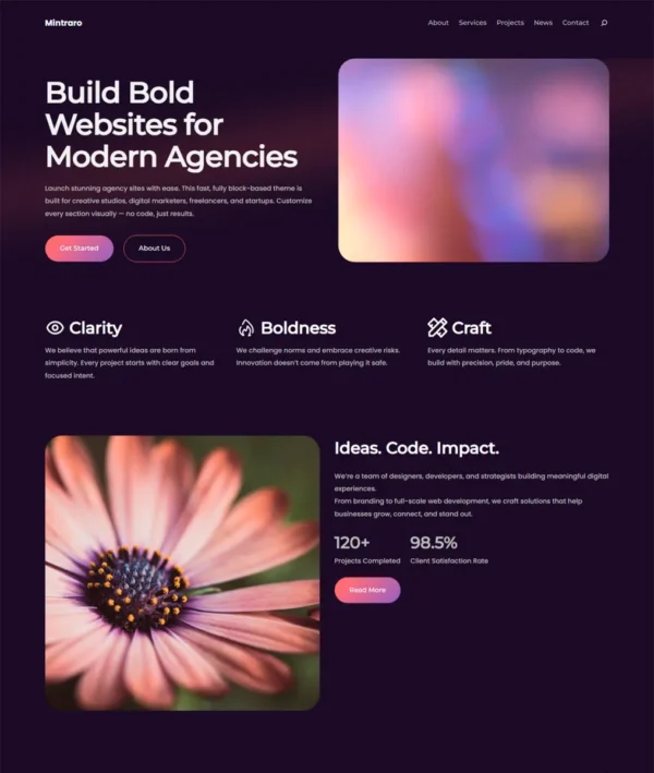Mintraro WordPress Theme
